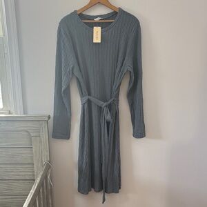 NWT Maternity Cable Knit Dress - Gray/Blue Color